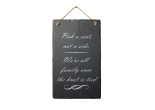 Handcrafted Welsh slate hanging wedding welcome sign will look beautiful when you tie the knot